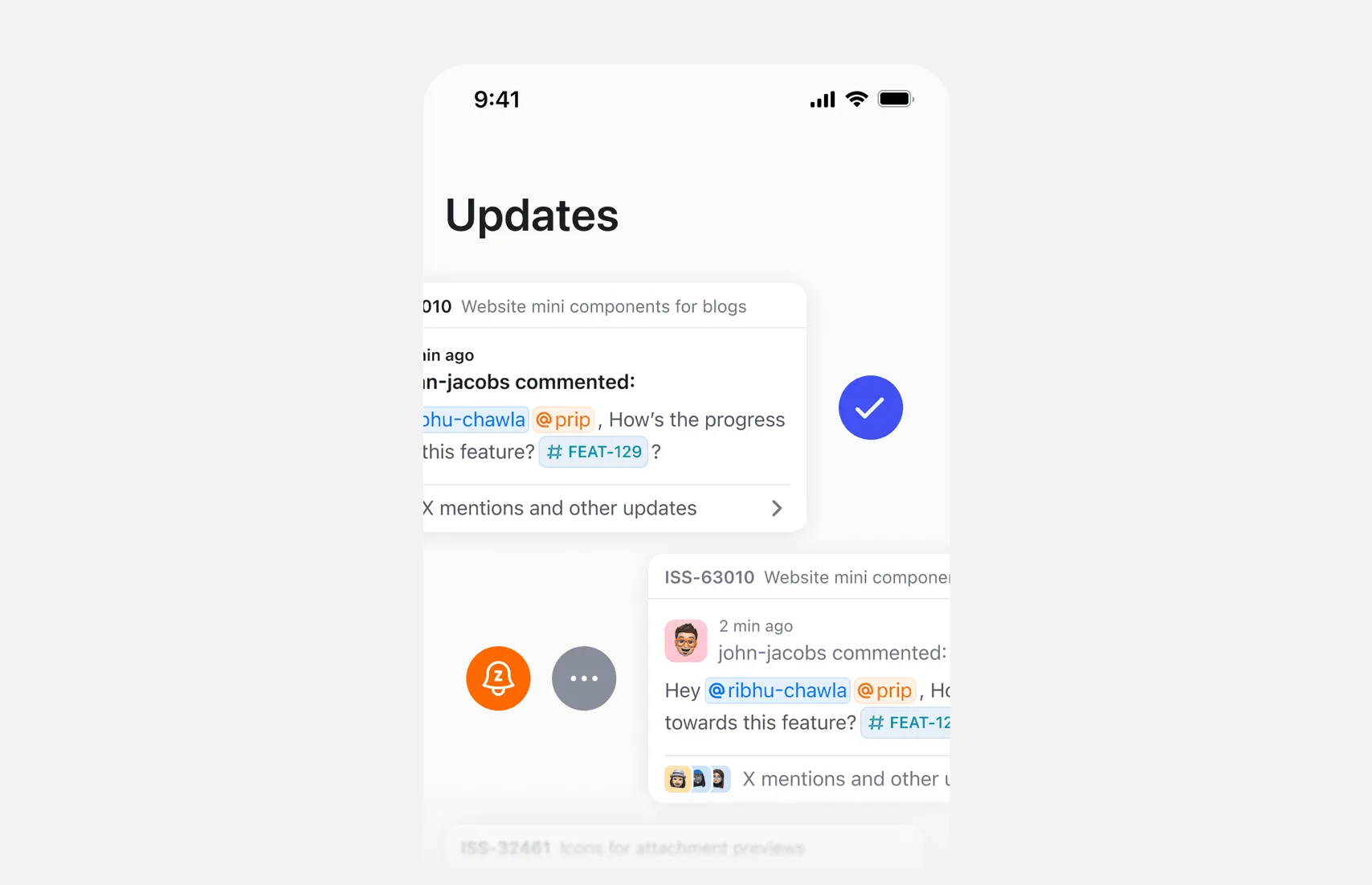 Actions on clusters