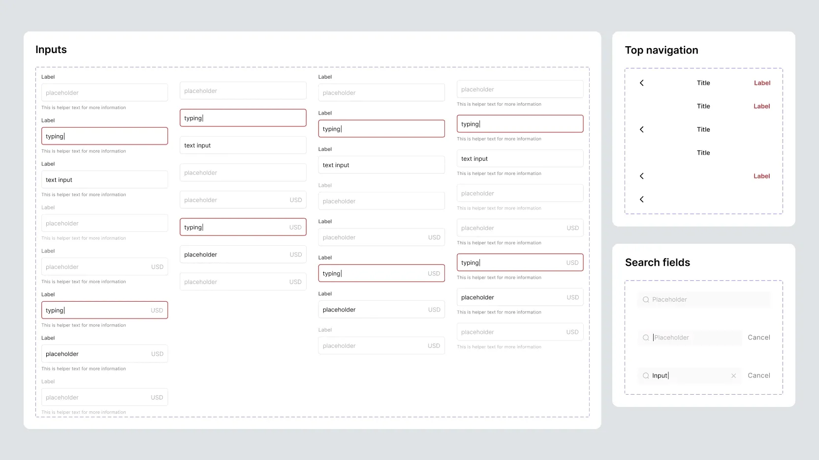 Component library and style guide