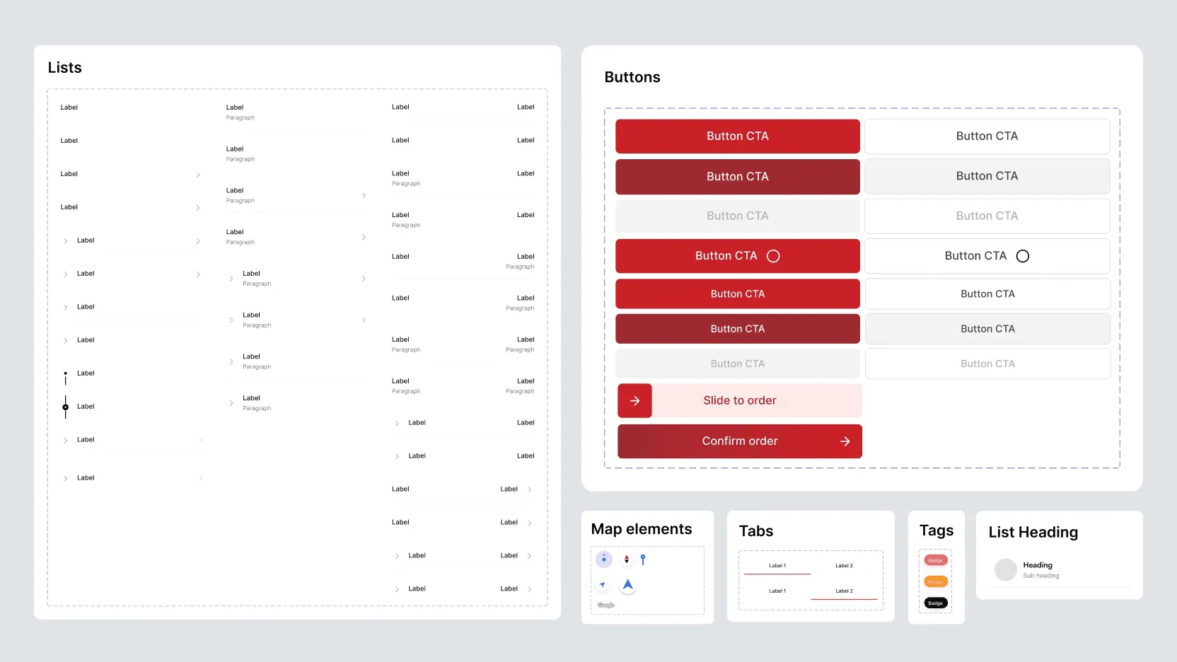 Component library and style guide