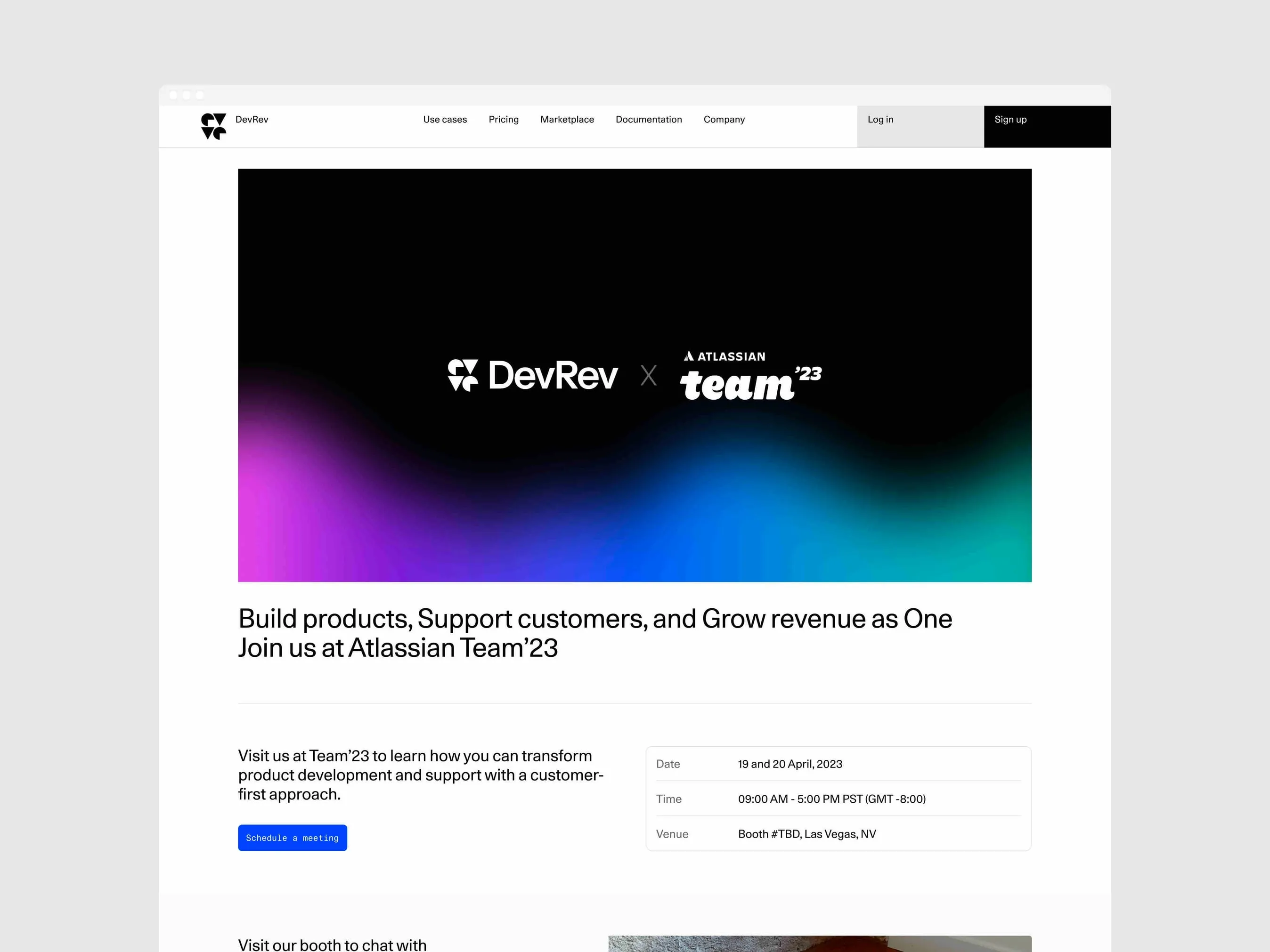 DevRev — Event Page