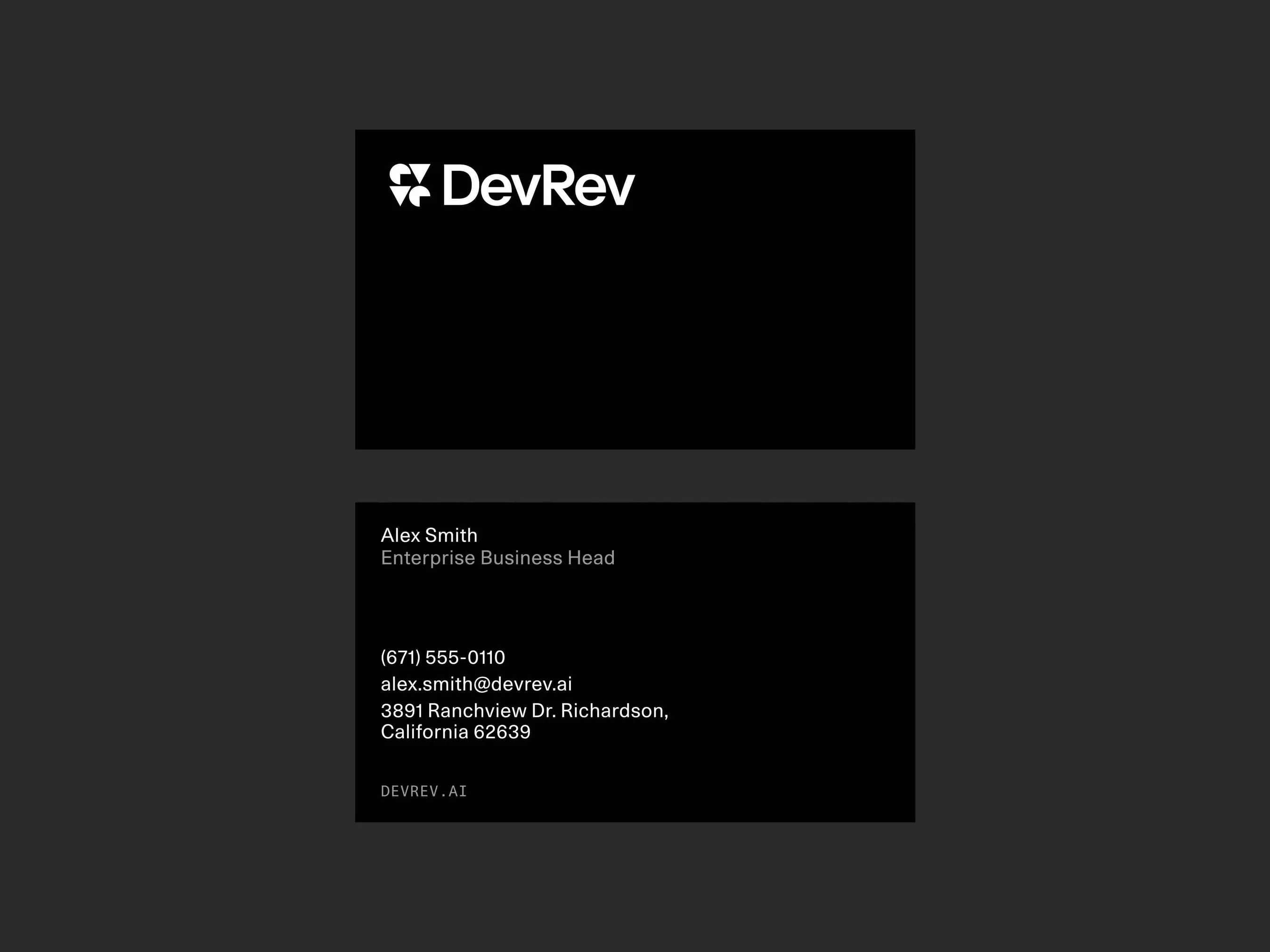 DevRev — Business Card