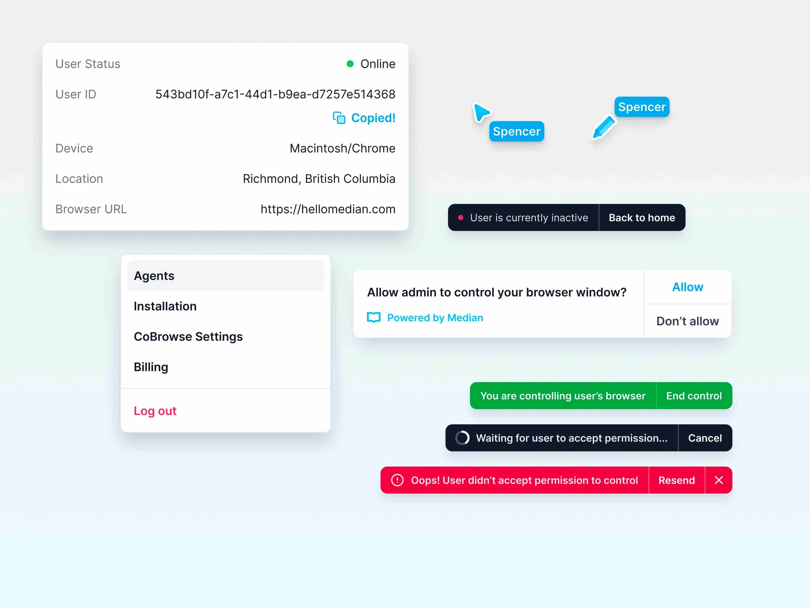 Median — Floating components