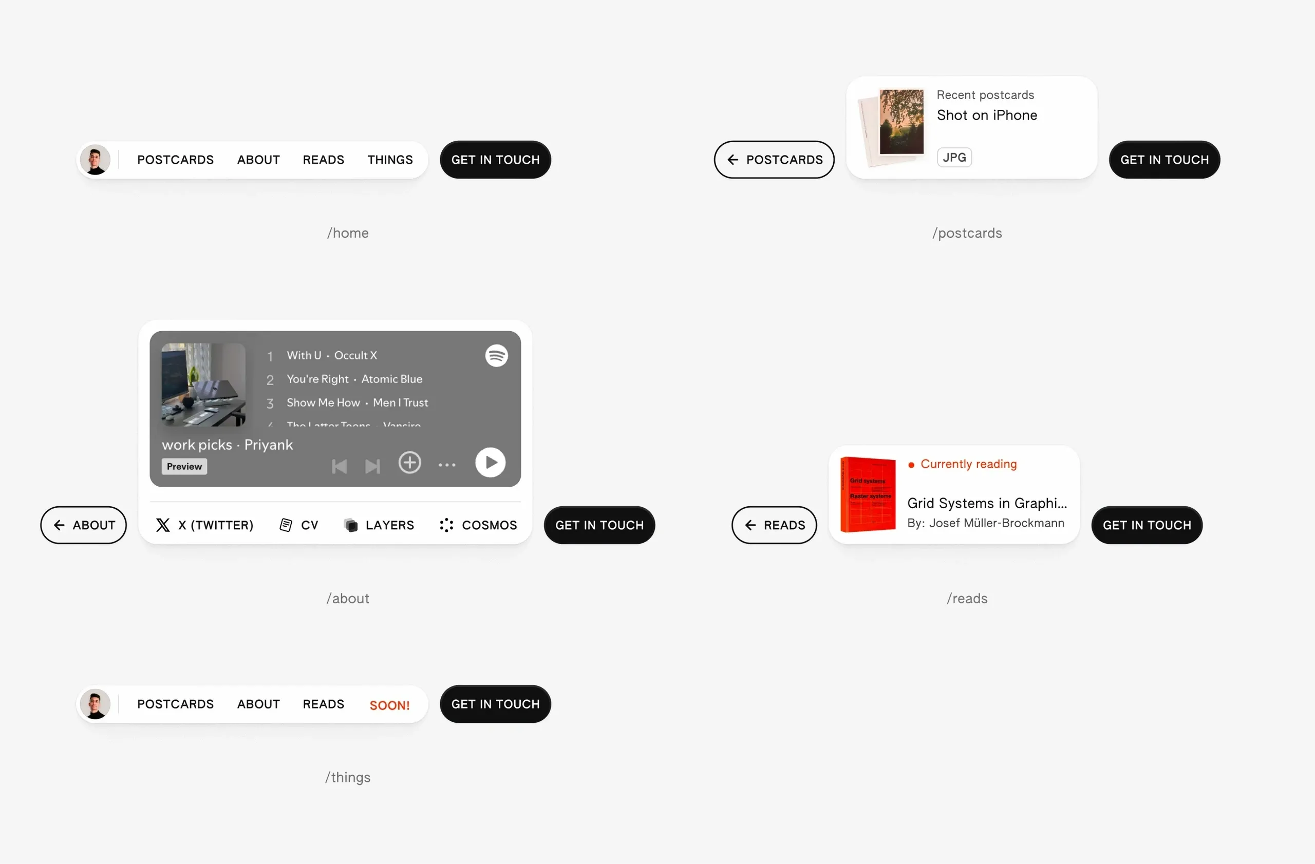 Dynamic navigation states
